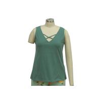 Buy cheap SleeveLess V Neck Ladies Loungewear Sets Jersey Womens Nightwear Sets product