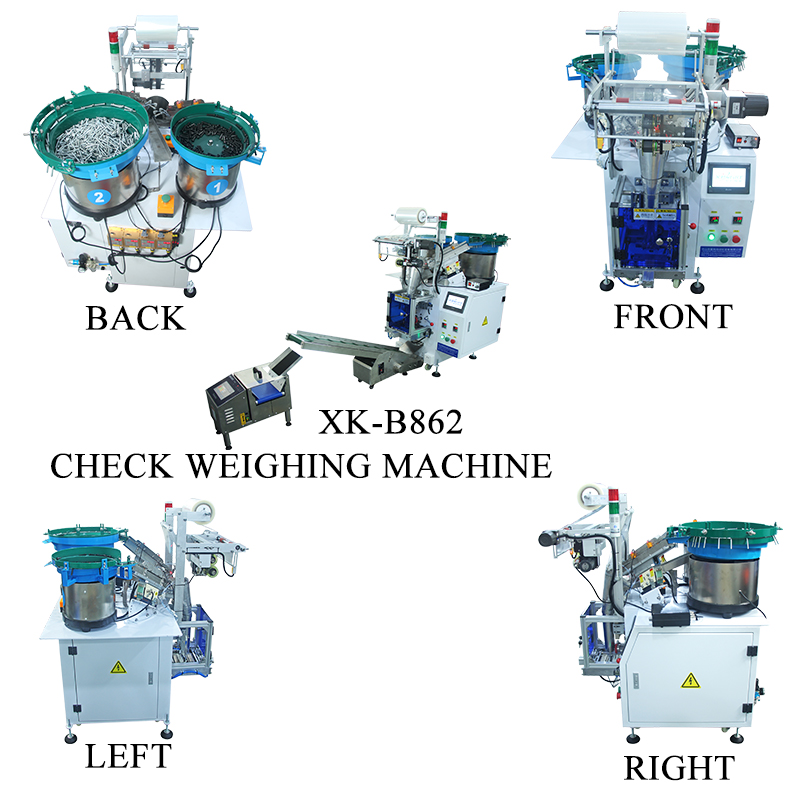 Poly Bagging Roll Weigh Checker Conveyor Automatic Sorting Screw Packaging Machine