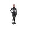 Buy cheap Black Female Fiberglass Clothing Dummy Mannequin Full Body With Rose Iron Wire Head from wholesalers