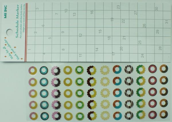 Buy cheap Colored Calendar Reminder Stickers , UV Resistant Appointment Reminder Stickers from wholesalers