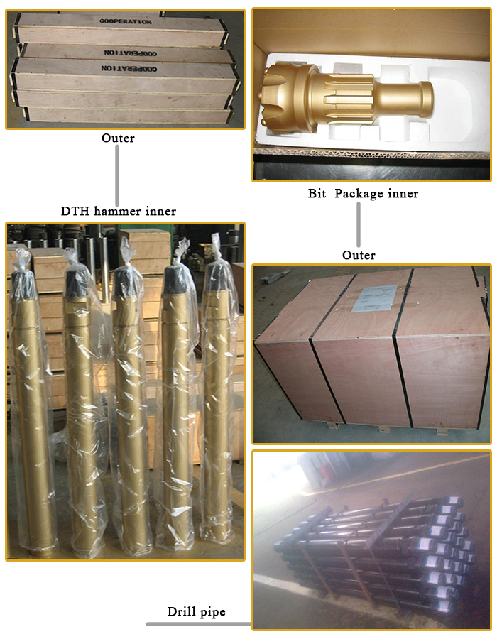 10 Inch DTH Drill Bit TH10 NUMA100 SD10 Shank 248mm-400mm Diameter Custom
