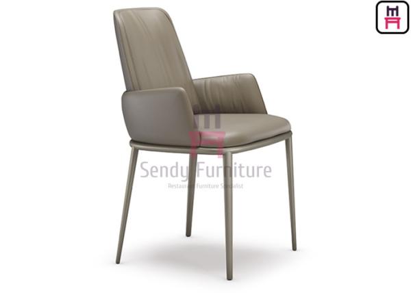 Buy cheap H86cm Upholstered Arm Dining Chair Carbon Steel Frame 200kg Loading from wholesalers