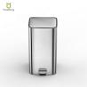 Buy cheap Stainless Steel 11.5L Soft Close Square Pedal Trash Bin for Living Room and Office Sustainable Material from wholesalers