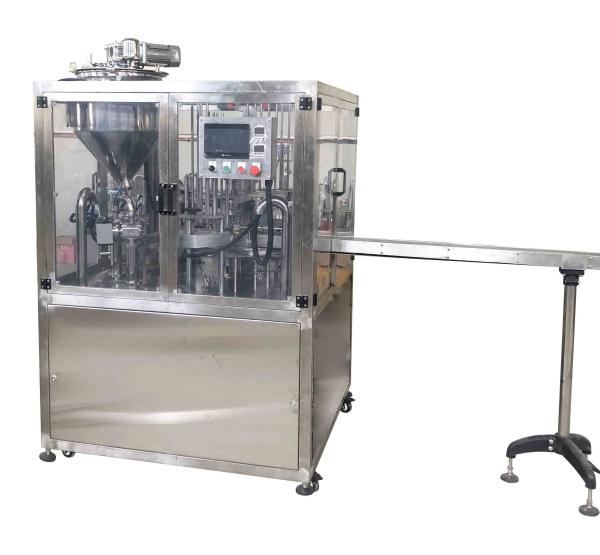 Buy cheap 220V/50HZ Yogurt Cup Filling Sealing Machine Stainless Steel Material Filling Volume 50-500ml from wholesalers