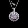 Buy cheap Engagement Silver Butterfly Necklace / CZ Stone Anniversary Gift Necklace from wholesalers