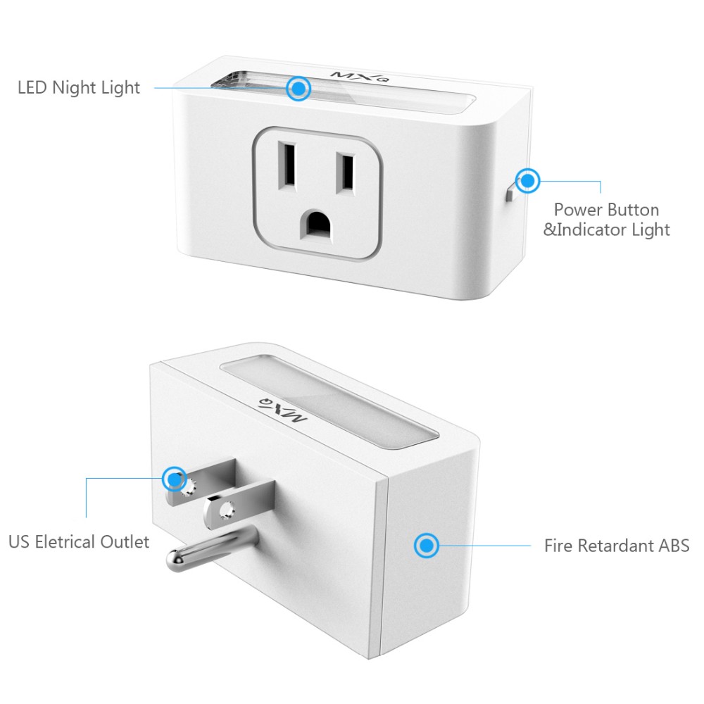 Intelligent American Electric Plugs Sockets Support WIFI Configuration