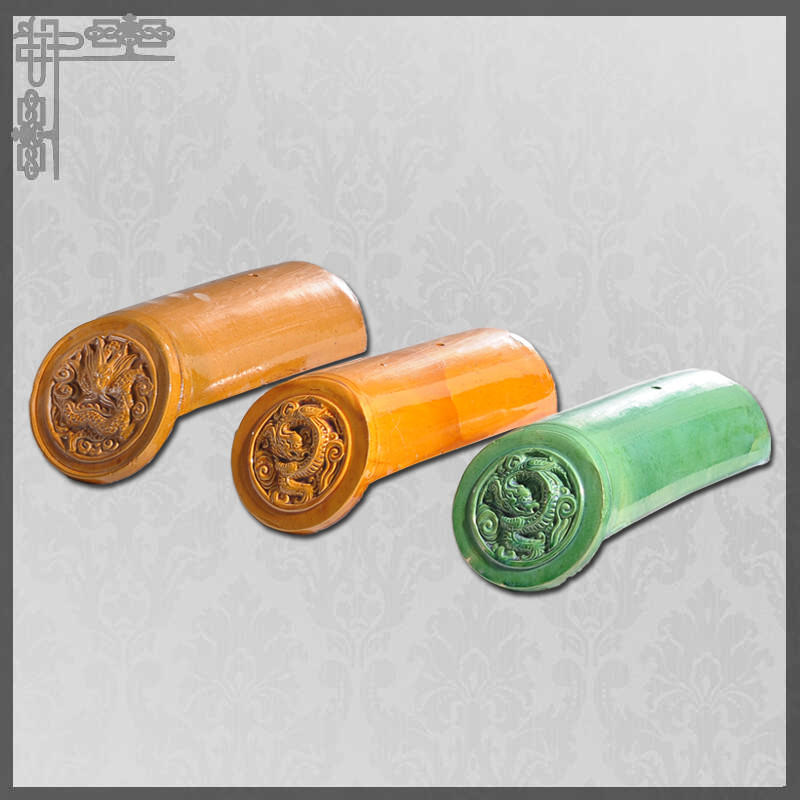 Handmade Chinese Glazed Roof Tiles Ceramic Malaysia Temple Asian