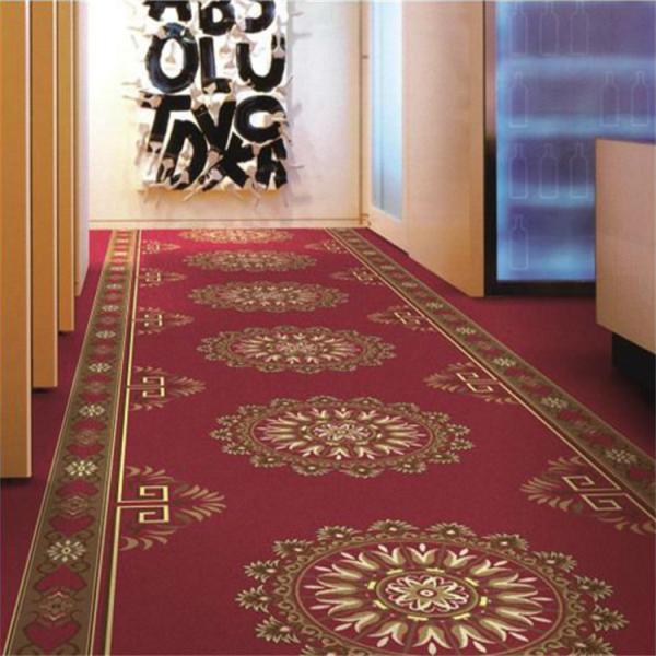 Buy cheap Waterproof Hotel Hallway Carpet Luxury Red Long Length Printed Pattern from wholesalers