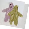 Buy cheap French Terry Beige New Born Rompers Baby Pocket Hooded Zip Up Jumpsuit from wholesalers