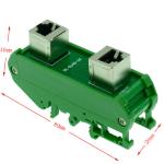 RJ45 8P8C Female Jack Extension Cable Adapter Splitter Buss Board Din Rail