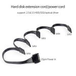 4 Pin IDE 1 To 5 SATA 15 Pin Hard Drive Power Supply Splitter Cable