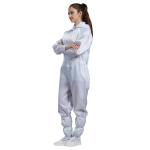 Buy cheap White Stand Collar ESD Anti Static Jumpsuit Clean Room Jumpsuit from wholesalers
