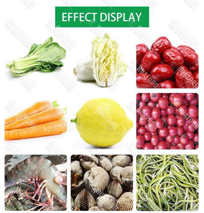 SUS304 Bubble Washing Machine Vegetable And Fruit 500kg/H Food Cleaning Machine