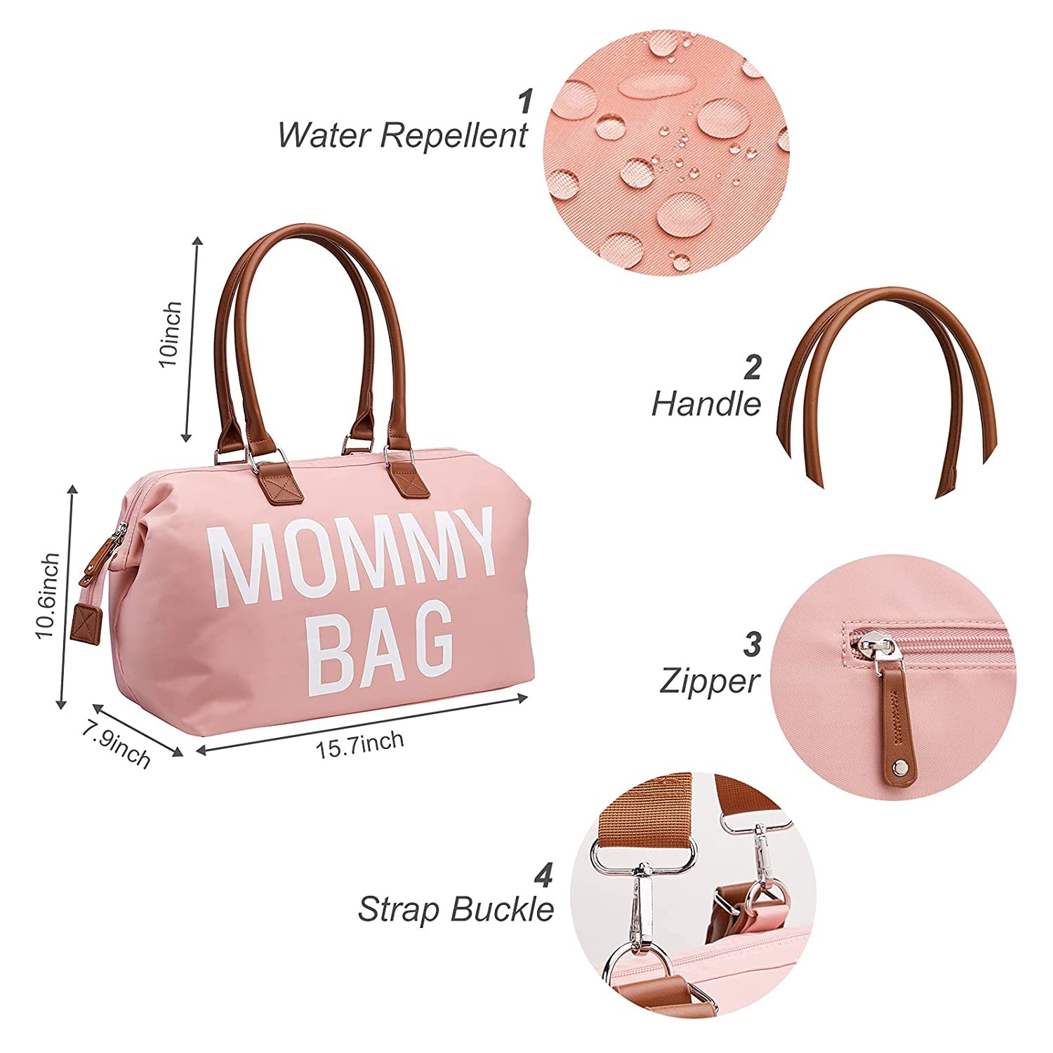 Hospital Multifunction Travel Baby Mommy Diaper Bags Waterproof 3Pcs With Shoulder
