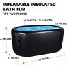 Buy cheap Freestanding Soaking Tub Oval Black Inflatable Cold Tub Inflatable Hot Tub Spa With Insulated Lid Anti-Slid Bottom from wholesalers