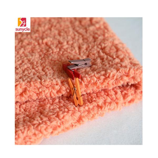 Buy cheap Handbag Soft Sherpa Sheepskin Fabric Plain 288F 350gsm from wholesalers