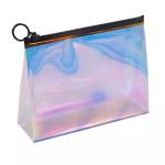 Logo Print Custom Holographic PVC Makeup Zipper Bag