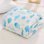 Premium Thick Muslin Baby Blankets Hypoallergenic 4 Layer Digital Printed For
