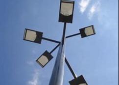 Buy cheap 35m Polygonal Galvanized Street Light Pole Overlap Connection For Sport Court from wholesalers
