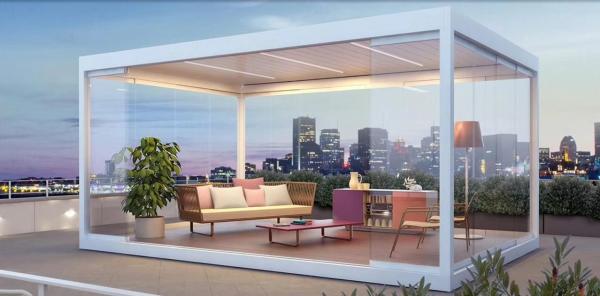Buy cheap Electric Retractable Louvered Roof Systems Pvc Pergola Kits With Curtain from wholesalers