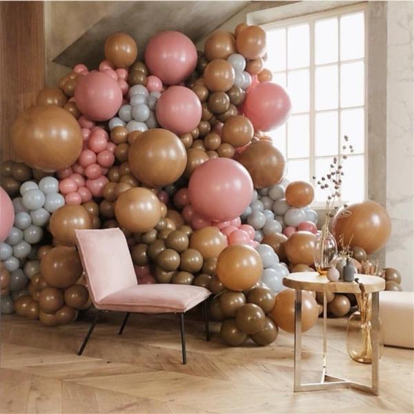 30pcs 5''10''12'' Balloon Arch Coffee Brown Skin Gray latex Balloons birthday