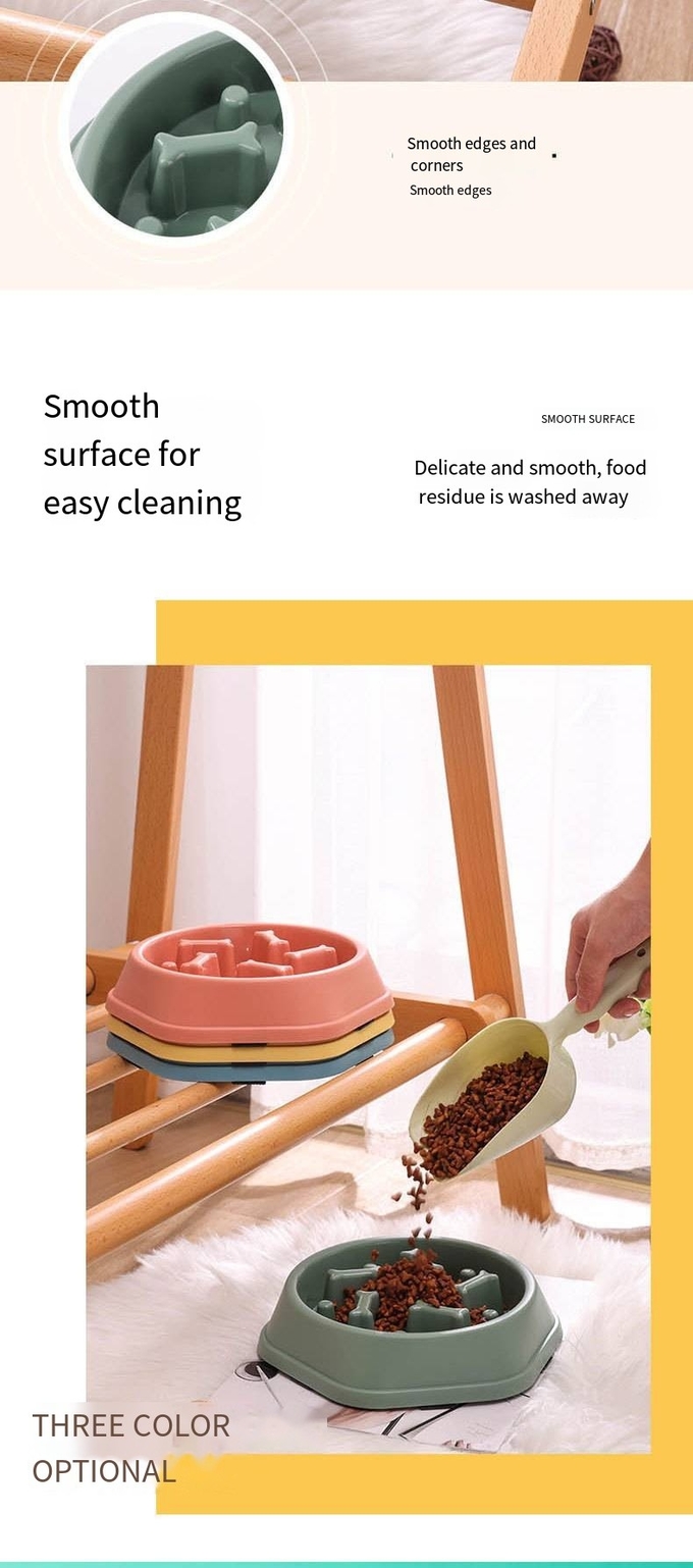 Dogs And Cats Plastic Slow Food Bowl Is An Anti Choking And Fast Swallowing Bone Model For Pets