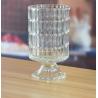 Buy cheap Heavy Duty Foot Pillar Glass Candle Holders , Clear Glass Candle Holders As Flower Vase from wholesalers
