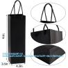 Buy cheap Black Wine Gift Bag, Wine Tote Bags Bulk Kraft Paper Bag With Handles For Party, Shopping, Retail Merchandise from wholesalers