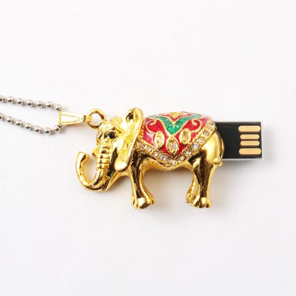 Buy cheap Elephant Jewelry Shaped Crystal Usb Drive Hidden Inside Memory 64gb from wholesalers