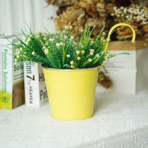 Buy cheap Metal Garden Ornaments 4 Pack Round Metal Planter Pot With Handles from wholesalers