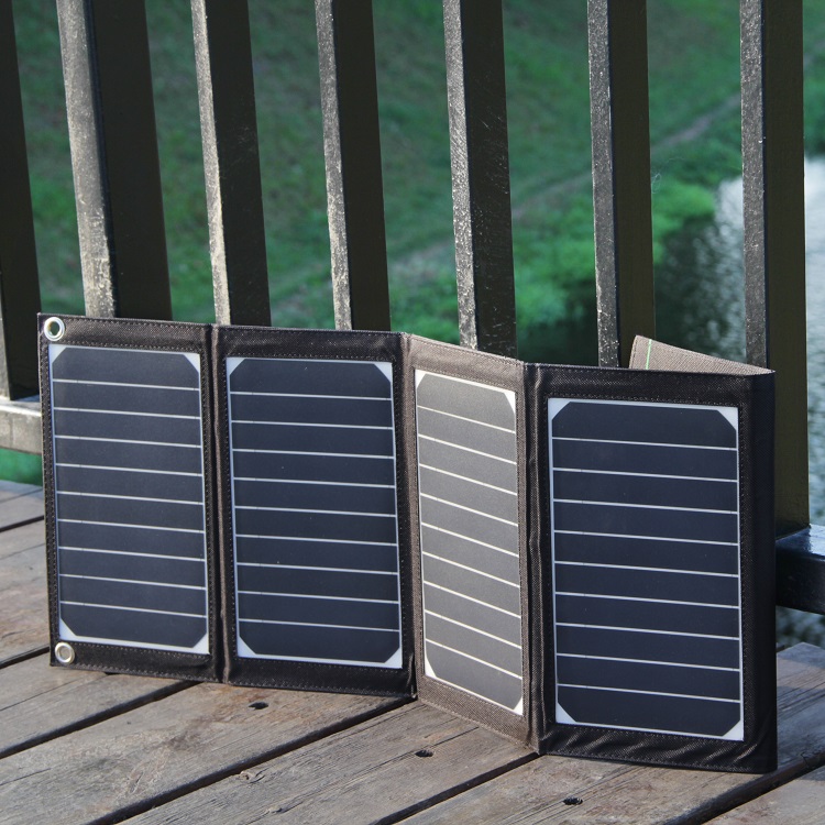 Dual USB Charger 20W Foldable Solar Panel Bag Fold Away Solar Panels Lightweight