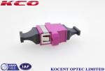 Female OM4 MPO MTP Patch Cord Fiber Optic Adapters With Violet Pink Color Full