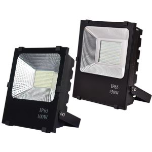 China 3000K 4000K Smd Waterproof LED Flood Lights Black Aluminum Housing on sale