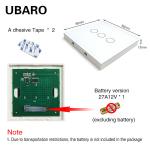 2gang Paste Switch 86*86*12mm Smart Home RF 433.92MHZ Remote Switch with 3-50