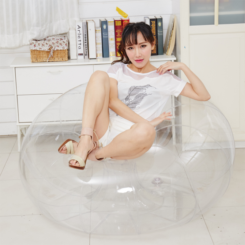 0.2 mm PVC material transparent balloon sofa 1m for kids play on grass or sit on