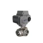 SS Thread Connection Electric Control Valve Industrial 3 Way Electric Ball Valve