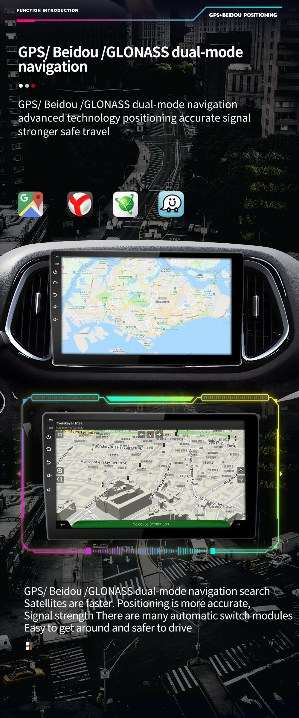 1 Din Android Car Radio Player 7/9/10 Inch Touch Screen for Toyota/Nissan/Hyundai/Honda
