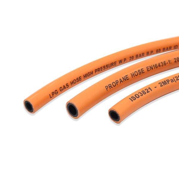 Buy cheap EN16436 5/16" NBR Material Orange Rubber LPG Gas Pipe High Pressure from wholesalers