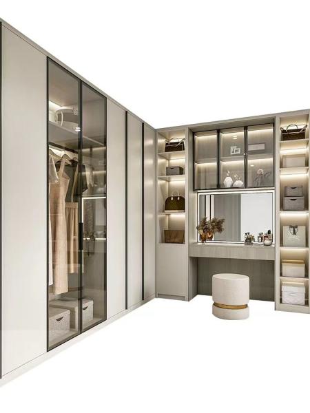 Buy cheap MDF Wooden 6x6 Walk In Closet Wardrobe Units Double Door from wholesalers