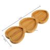 Buy cheap Portable Fancy Bamboo Wooden Food Serving Platters 3 Heart Shape Design from wholesalers