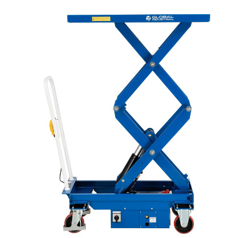 Easy To Operate Portable Semi Electric Scissor Lift Platform Cart 500kgs