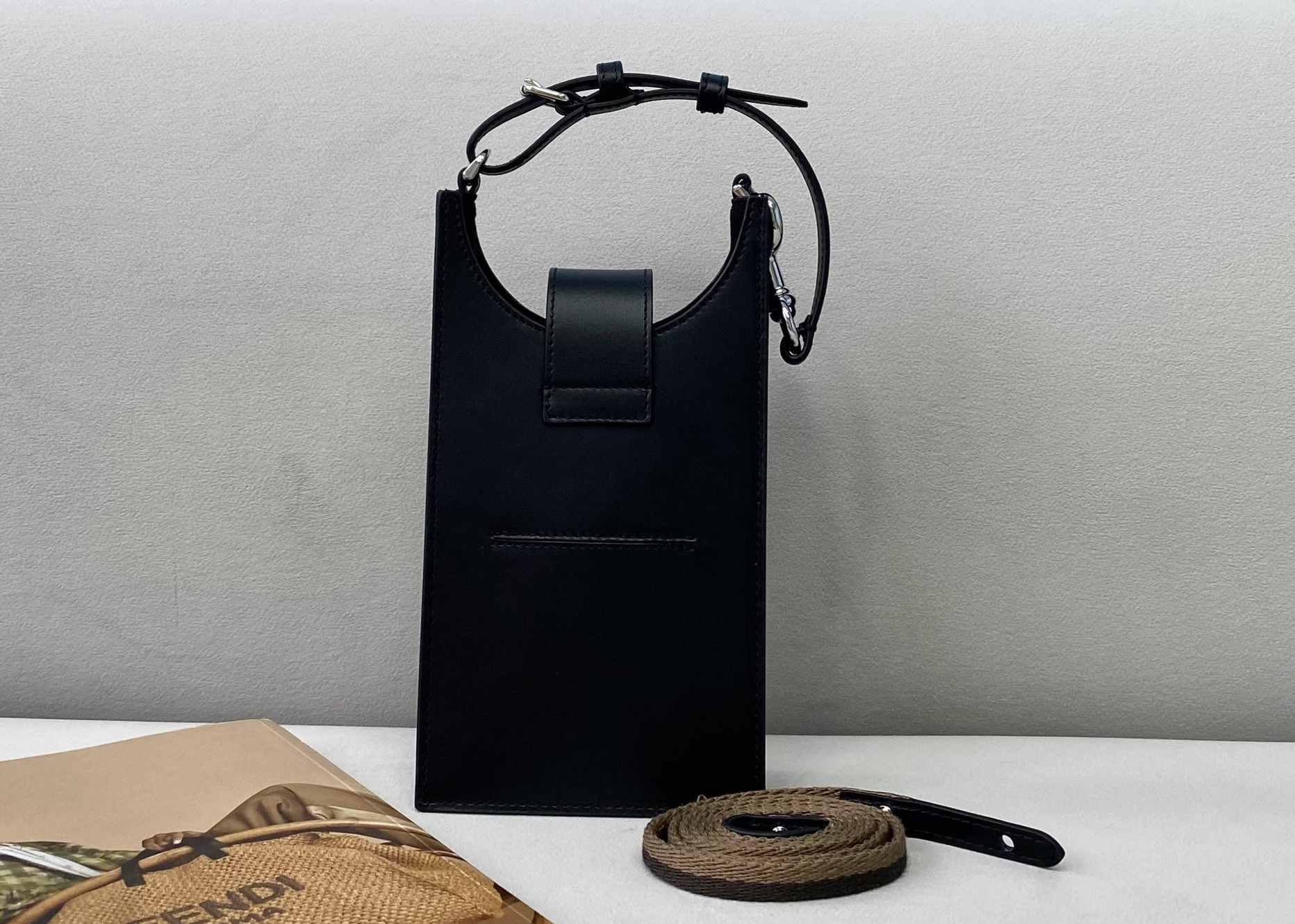 Delicate Small Mobile Phone bag Cotton And Linen Materials And Imported Cow Leather Lovely cross-body bag