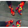 Buy cheap Folk Print 10cm Ladies High Heeled Boots Satin Platform Women'S Boots from wholesalers