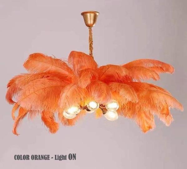 Buy cheap G9 Light Source Hanging OEM Ostrich Feather Ceiling Pendant from wholesalers