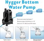 Hygger 215-1060 GPH Submersible Aquarium Water Pump Water Change Aquarium