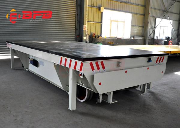 45 Tons Battery Transfer Cart Steerable Steel Shop Floor Rail Trolley For