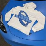 Wholesale Crop Cut Hoodies Custom 3d Puff Print Logo Oversized Cropped Raw Hem
