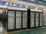 Frozen products upright 1500 liter display freezer with glass door