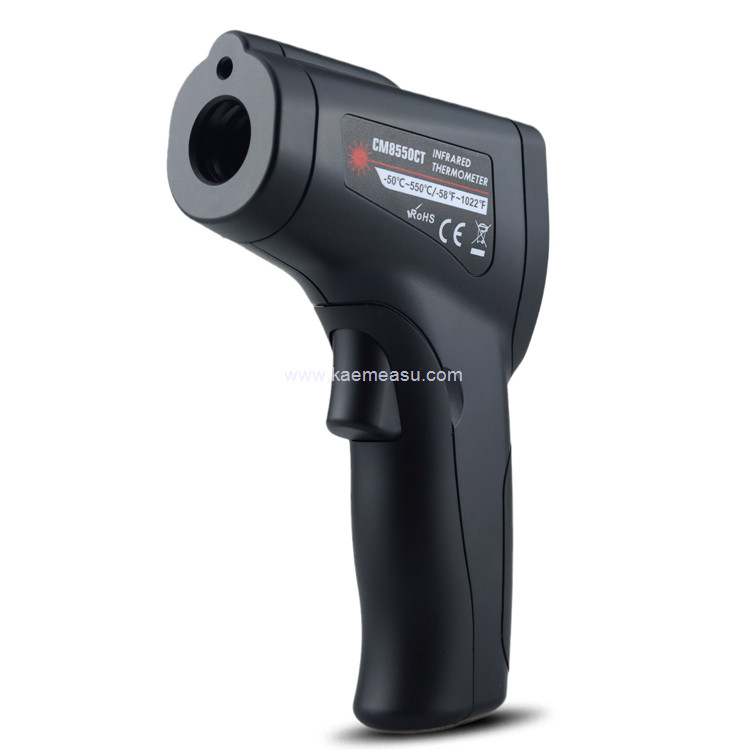 Kaemeasu Laser Temperature Gun Adjustable Emissivity Infrared Thermometer