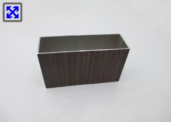 Buy cheap Recyclable Aluminium Tube Profiles , Anodized Aluminum Tubing Walnut Wood Grain from wholesalers